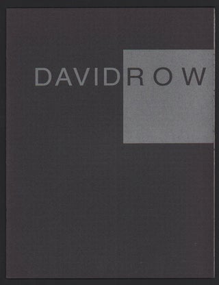 Item #50733 David Row. David Row, Raphael Rubinstein