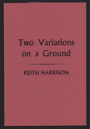 Item #52446 Two Variations on a Ground. Keith Harrison