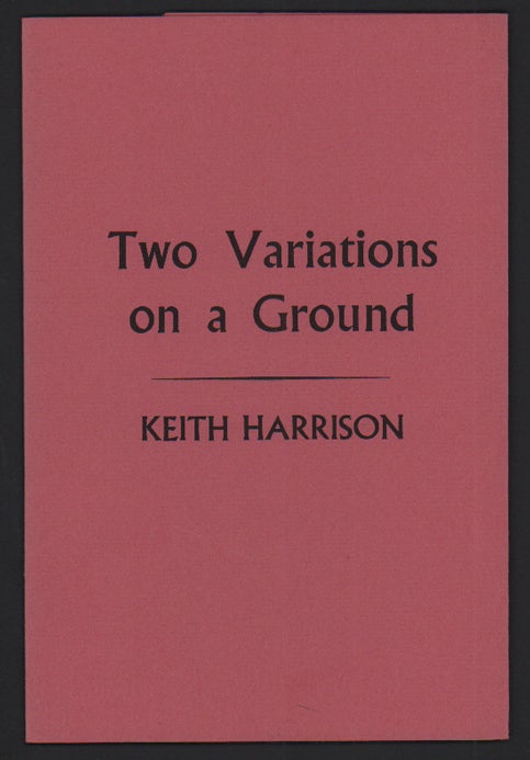 Item #52446 Two Variations on a Ground. Keith Harrison.