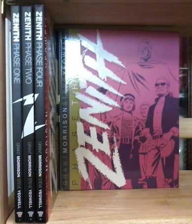 Item #53177 Zenith, Phase One; Phase Two; Phase Three; Phase Four (4 volumes). Grant Morrison, Steve Yeowell, Art.