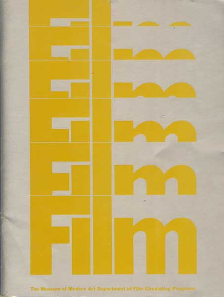 Item #53837 The Museum of Modern Art Department of Film Circulating Programs. Donald Richie.