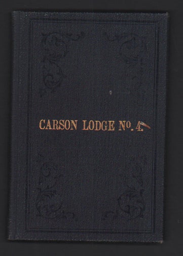Item #54481 Constitution and By-Laws of Carson Lodge, No. 4, I.O.O.F. of the State of Nevada. Freemasonry.