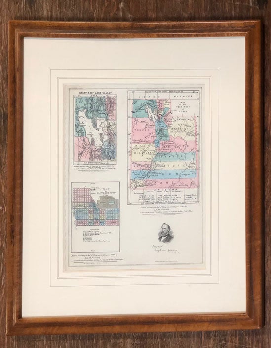 Item #55921 Map of the Territory of Utah. B. A. M. Froiseth, Bernard Arnold Martin.