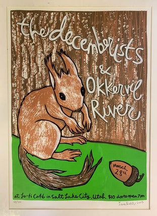 Item #56038 Signed, Limited Edition Poster by Artist Leia Bell: The Decemberists & Okkervil...