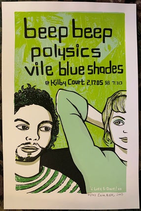 Item #56081 Signed, Limited Edition Poster by Artist Leia Bell: Beep Beep, Polysics, Vile Blue...