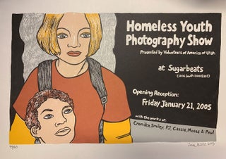 Item #56186 Signed, Limited Edition Poster by Artist Leia Bell: Homeless Youth Photography Show....