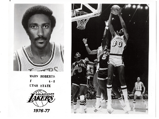 Item #57113 Marv Roberts, F 6-8, Utah State, Los Angeles Lakers 1976-77. Photograph