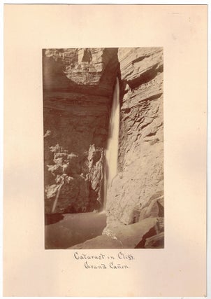 Item #57498 Cataract in Cliff, Grand Canyon [Photograph]. William Henry Jackson