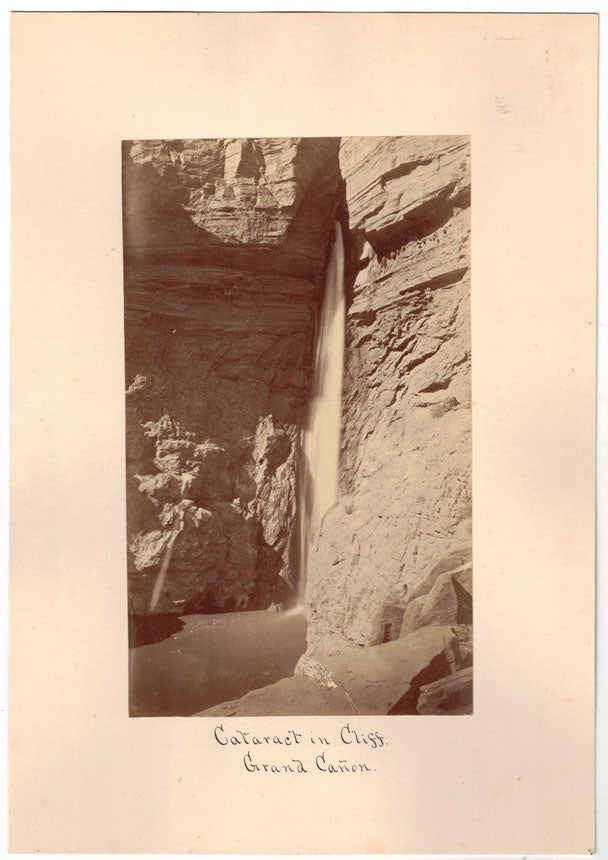 Item #57498 Cataract in Cliff, Grand Canyon [Photograph]. William Henry Jackson.