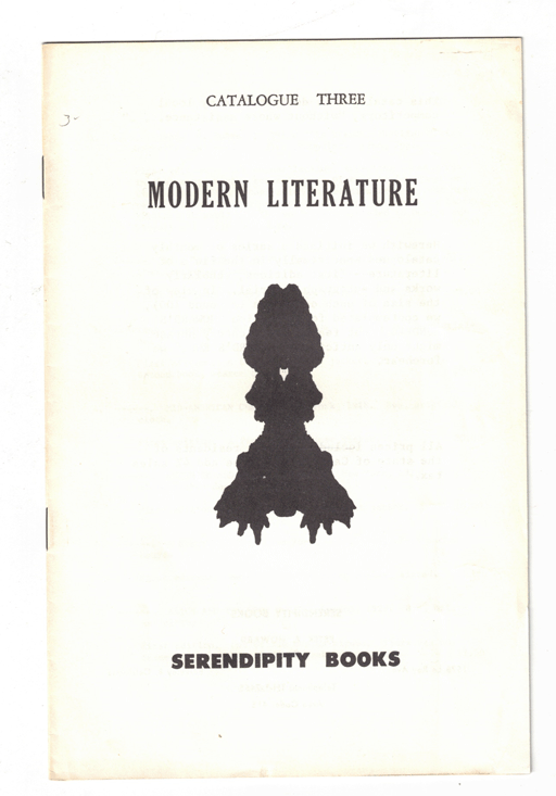 Item #57527 Serendipity Books Catalogue Three. Modern Literature. Peter B. Howard.