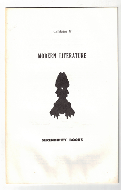 Item #57538 Serendipity Books Catalogue 12. Modern Literature. Peter B. Howard.