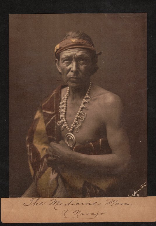 Item #57909 The Medicine Man, A Navajo. Ft. Lewis, Colorado. William J. Carpenter, Jefferson.