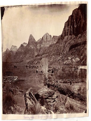 Springdale. Rio Virgin. Two rich sepia images.