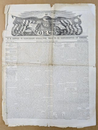 Item #58510 The Mormon. Volume I, Number 6. Saturday, March 24, 1855. John Taylor