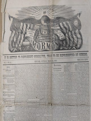 The Mormon. Volume I, Number 6. Saturday, March 24, 1855