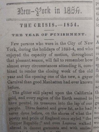 The Mormon. Volume I, Number 6. Saturday, March 24, 1855