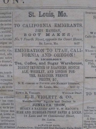 The Mormon. Volume I, Number 6. Saturday, March 24, 1855