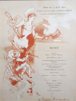 Two Menus and Two Decorative Prints