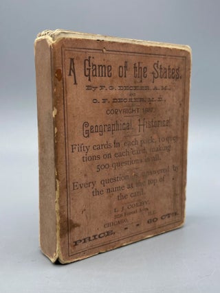 Item #59565 A Game of the States. F. G. Decker, O. F. Decker, Vintage Card Game