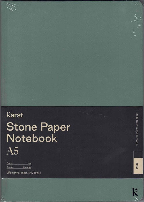 Item #60004 Stone Paper Notebook (Green) - Blank Pages