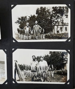 Item #62256 Photograph Album. 81 Photographs. Many Photos Depicting Fishing [Hastings]...