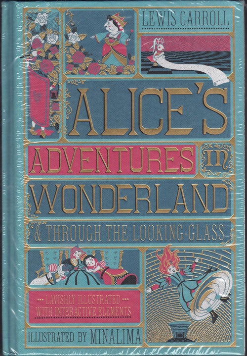 Item #62346 Alice's Adventures in Wonderland & Through the Looking Glass. Lewis Carroll, MinaLima.