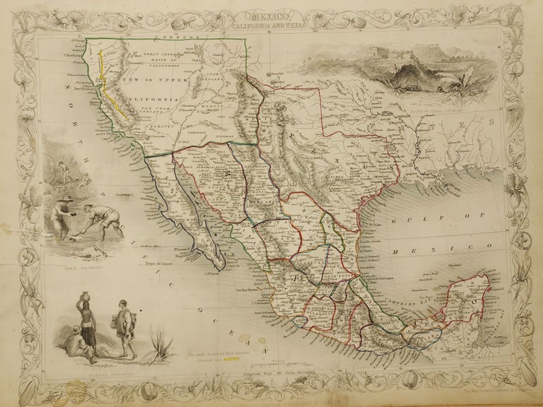 Item #62353 Mexico, California, and Texas [Map]. Drawn and, J. Rapkin.