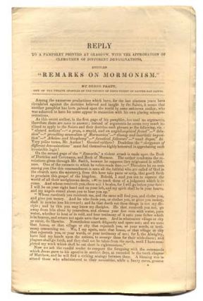 Item #62391 Reply to a Pamphlet Printed at Glasgow, with the Approbation of Clergyman or...