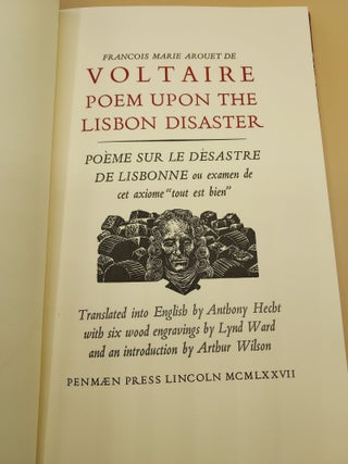 Poem Upon the Lisbon Disaster / Poème sur le Désastre de Lisbonne ou examen de cet axiome "tout est bien"