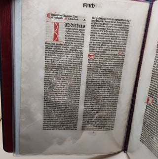 Original Historic Bible Leaf. Limited Edition No. 6 of 200. Biblia Sacra 1482. The Complete Book of Ruth