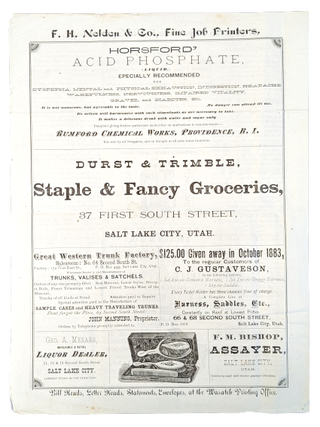 The Walker Grand Opera House. Operascope. Organ of Amusement and Advertising Medium for Salt Lake City. Vol. 1, Number 26