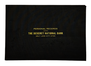 Item #63886 The Deseret National Bank. Personal Records. Salt Lake City, Utah (Blank Ledger)....