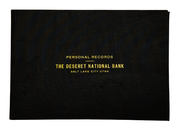 Item #63886 The Deseret National Bank. Personal Records. Salt Lake City, Utah (Blank Ledger). Accounting Ledger.