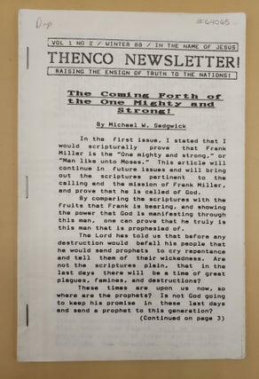 Item #64065 THENCO Newsletter Volume 1, Number 2, Winter 88 (Lead article: "The Coming Forth of...