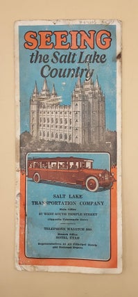 Item #64205 Seeing the Salt Lake Country. Salt Lake Transportation Service, Map