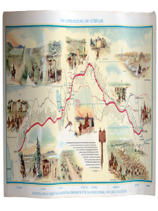 Item #64226 Pony Express Route: April 3, 1860 - October 24, 1861. Issued by the American Pioneer...