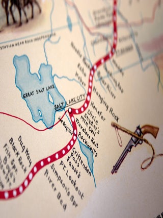 Pony Express Route: April 3, 1860 - October 24, 1861. Issued by the American Pioneer Trails Association in Commemoration of the Pony Express Centennial. April 3, 1960 - October 24, 1961.