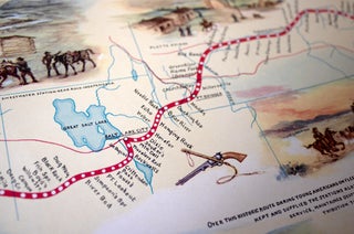 Pony Express Route: April 3, 1860 - October 24, 1861. Issued by the American Pioneer Trails Association in Commemoration of the Pony Express Centennial. April 3, 1960 - October 24, 1961.