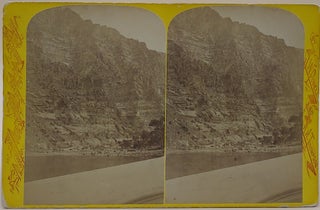 Item #64303 Portage at Log Cabin Cliff. Views on Green River. John Wesley Powell, A. H. Thompson,...