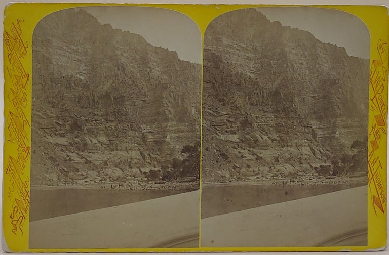 Item #64303 Portage at Log Cabin Cliff. Views on Green River. John Wesley Powell, A. H. Thompson, E. O. Beaman, Elias Olcott.