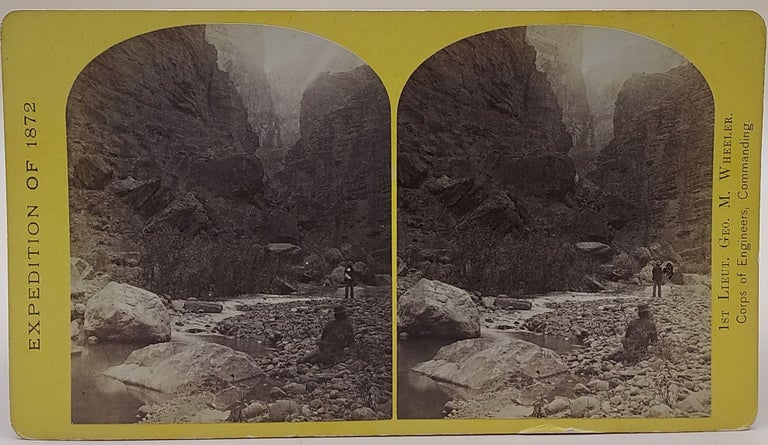 Item #64339 The Cañon of Kanab Creek, near its junction with the Grand Cañon of the Colorado River. No. 16. Stereoview, William Bell, Corps of Engineers George M. Wheeler, Commanding.