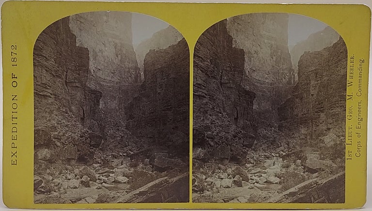 Item #64340 The Cañon of Kanab Creek, near its junction with the Grand Cañon of the Colorado. No. 17. Stereoview, William Bell, Corps of Engineers George M. Wheeler, Commanding.