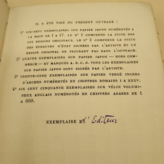 Calamus: Poèmes. Version Nouvelle de Léon Bazalgette avec 10 Bois Hors. Texte Dessinés et Gravés par Frans Masereel (Editor's Copy)