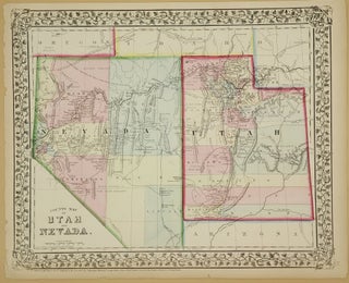 Item #64441 County Map of Utah and Nevada. Samuel Augustus Mitchell, Jr., W. H. Gamble