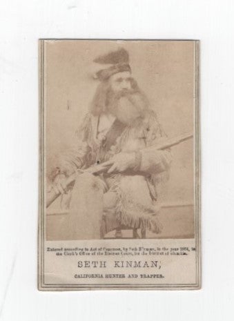 Item #64854 Seth Kinman, California Hunter and Trapper [Humboldt County] [Rifles]. Photograph, Alex Gardner, Photographer to the Army of the Potomac.