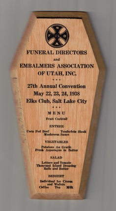 Item #65315 Funeral Directors and Embalmers Association of Utah, Inc. 27th Annual Convention May...