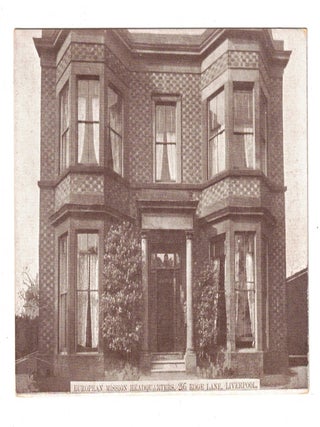 Item #65444 European Mission Headquarters, 295 Edge Lane, Liverpool. Postcard, Church of Jesus...