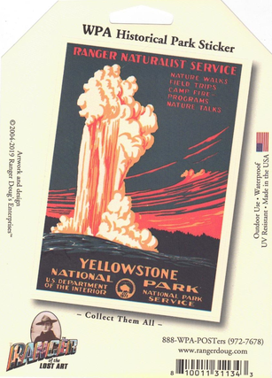 Item #65509 Yellowstone WPA Sticker. Doug Leen
