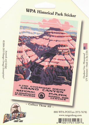 Item #65511 Grand Canyon WPA Sticker. Doug Leen