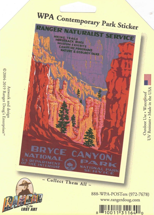 Item #65512 Bryce Canyon WPA Sticker. Doug Leen